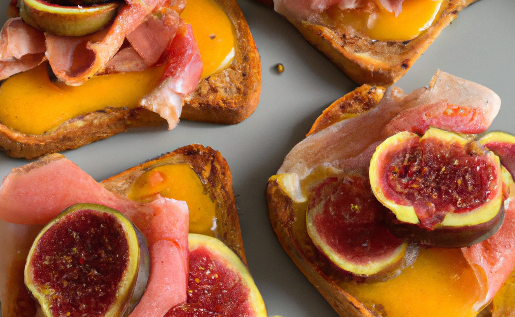 Recette Tartines de jambon cru et figues fraîches gaspacho de mangue