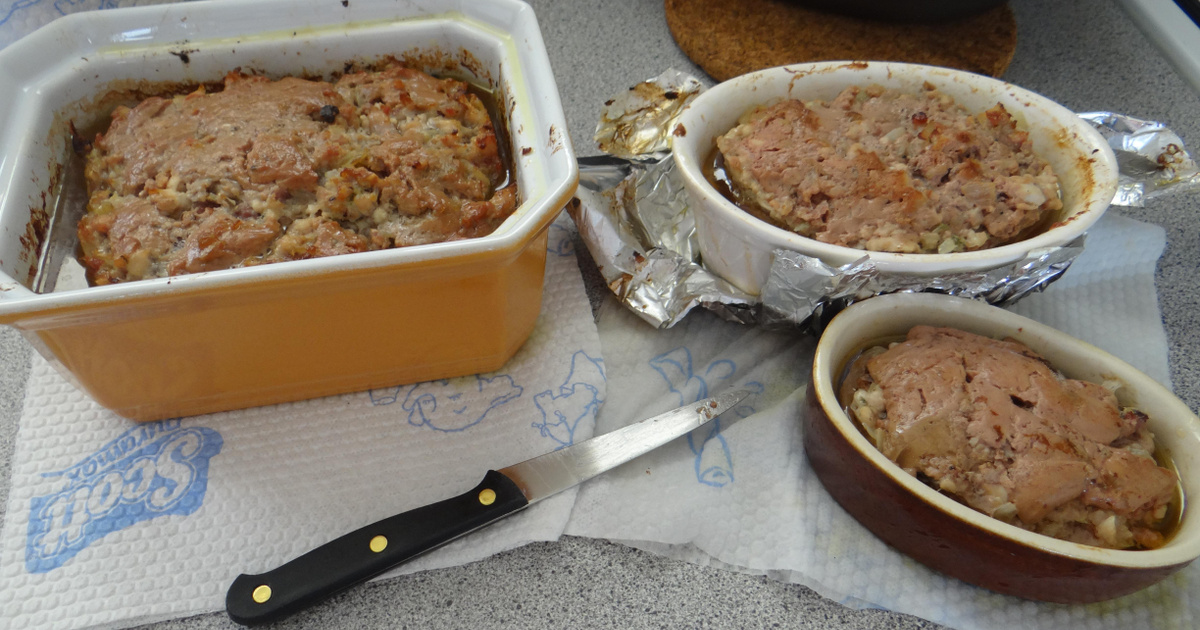 Recette Terrine de lapin au foie gras et échalotes 750g