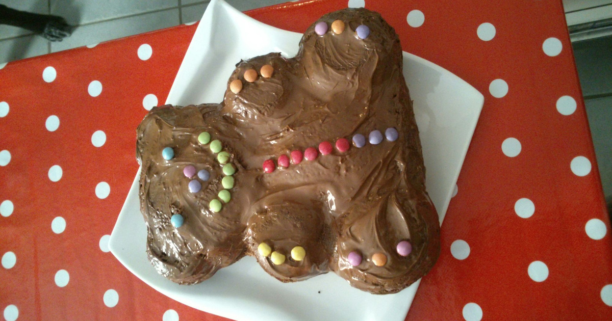 gateau aux pepites et nappage chocolat r