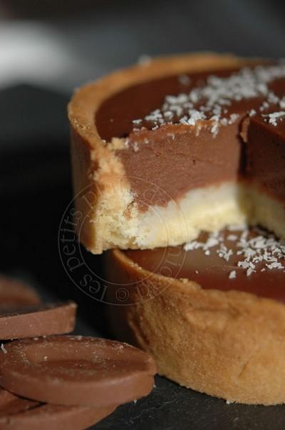 Recette Tartelettes Au Chocolat Au Lait Et Passion Sur Lit De Coco