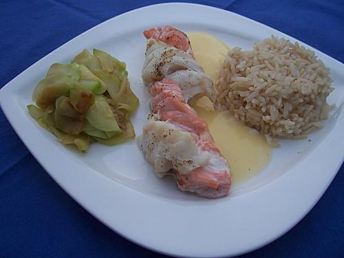 Recette - Duo de cabillaud et saumon à la sauce hollandaise | 750g