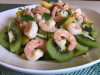 Salade de gambas aux kiwi