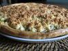 Tarte rhubarbe amandine en crumble