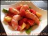 Salade de crevettes au vinaigre de framboises