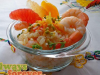 Salade fraîche aux 3 agrumes et crevettes