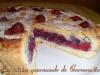 Tourte fondante aux framboises et aux poires