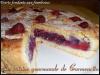 Tourte fondante aux framboises et aux poires