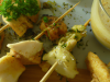 Brochette de lotte et fondue de fenouil