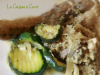 Poulet moutarde, gingembre, citron et quinoa courgettes