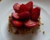 Tarte fraise-rhubarbe au muesli