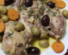 Lapin aux olives, navets confits