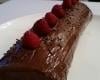 Bûche chocolat framboise