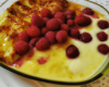 Gratin de fruits frais à la liqueur de framboises, sabayon au jus de fruits