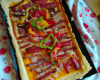 Tarte aux poivrons et lardons