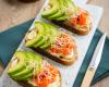 Bruschetta Saint-Marcellin, saumon et avocat