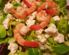 Salade de chèvre frais aux crevettes