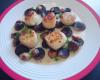 Coquilles Saint Jacques aux cèpes et aux raisins