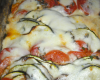 Gratin de tomates courgettes et mozzarella