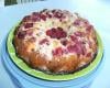 Gâteau yaourt aux framboises et à la vanille