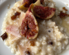 Risotto fourme d'ambert figues et lard