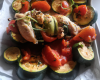 Poulet en papillote aux tomates et courgettes