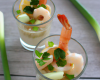 Poireaux aux crevettes en verrines