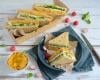 Club sandwich au houmous de carottes