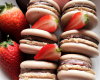 Macarons ganache chocolat blanc et fraises gariguettes