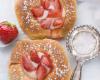 Brioches aux amandes et fraises