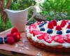 Gâteau aux fruits rouges et crème mascarpone