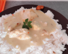 Chapon sauce blanche et riz sauvage