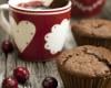 Muffins tout chocolat aux cranberries