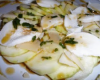 Carpaccio de courgettes au parmesan et mozzarella