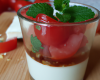 Verrine panna cotta chèvre et tomates confites