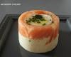 Aspic au saumon fumé & mousse de crabe