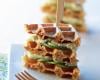 Mini gaufres comme un club sandwich