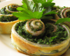 Feuilleté d'escargots avec son coulis de persil plat