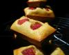 Financiers aux framboises et pâte à pistache