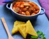 Haricots Tarbais à la sauce tomate, polenta  poêlée et saucisse et romarin par Silvia Santucci