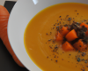 Velouté de potimarron et carottes aux truffes