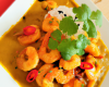 Crevettes coco curry