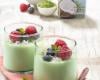 Panna cotta saveur coco et thé matcha