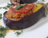 Aubergine farcie au chorizo