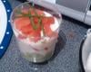 Verrine avocat-saumon-boursin