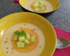 Soupe mangue melon avec une touche de citron vert