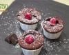 Fondant au chocolat et aux framboises