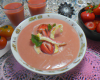 Soupe froide de fraises aux tomates