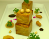 Les cubes de foie gras en mini-légumes