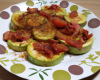 Courgette à la tomate, aux lardons et épices