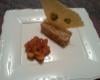 Millefeuille de Foie gras, Mangue & Betterave, Chutney de Mangue au Floc de Gascogne